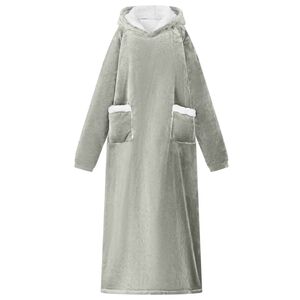 vidaXL Teppe-hettegenser Gr&aring; M Fleece og Flanell