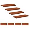 vidaXL Trappetrinn 8 stk. 80 x 25 x 2 cm Brun Massiv b&oslash;ketre