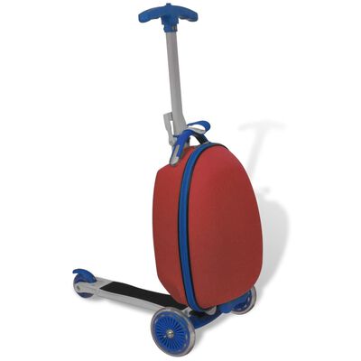 vidaXL Sparkesykkel med koffert for barn rød