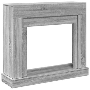 vidaXL Peisramme gr&aring; sonoma 100x30x87,5 cm konstruert tre