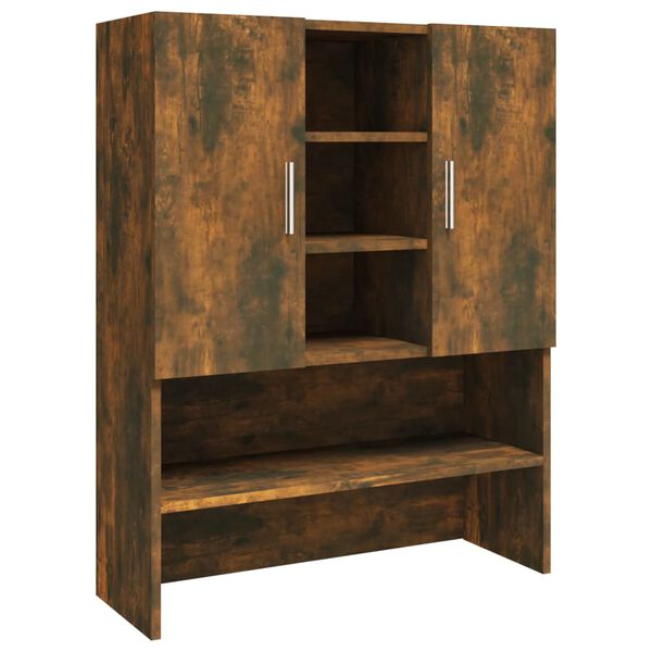 vidaXL Vaskemaskinskap røkt eik 70,5x25,5x90 cm