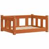 vidaXL Hundeseng med lagring Vokset Brun 65,5 x 50 x 28 cm Massiv furu