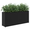 vidaXL Plantekasser med 2 potter 2 stk svart 90x20x40 cm polyrotting