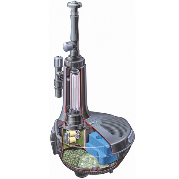 Hozelock Alt-i-ett fontenepumpe og filter EasyClear 6000 L/t