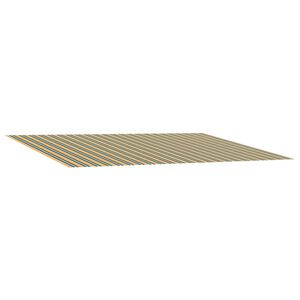 vidaXL Reserveduk til markise Gr&oslash;nn og gul 300 x 250 cm Polyester