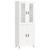 vidaXL Highboard h&oslash;yglans hvit 69,5x34x180 cm konstruert tre