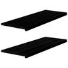 vidaXL Vinduskarmer 2 stk brunsvart 110x40x2 cm heltre eik