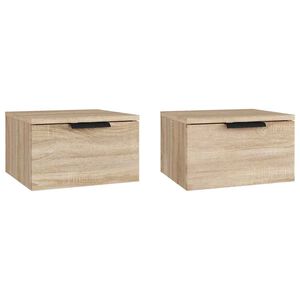 vidaXL Veggmonterte nattbord 2 stk sonoma eik 34x30x20 cm