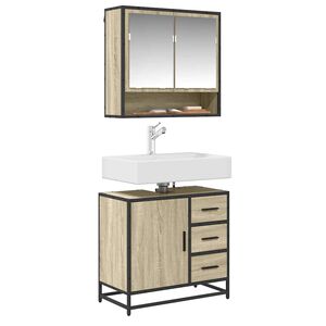 vidaXL Servantskap sonoma eik 65x33x60 cm konstruert tre