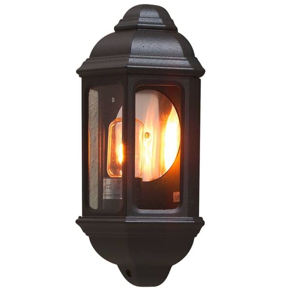 KONSTSMIDE Vegglampe Cagliari glass matt svart