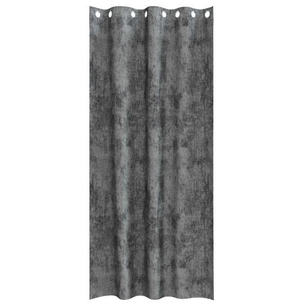 vidaXL Fl&oslash;yel Gardiner med gardiner 2 pcs Gr&aring; 260 x 140 cm Fl&oslash;yel