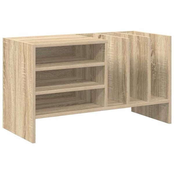 vidaXL Plateskap med hylle Sonoma eik 78,5 x 35 x 45 cm Konstruert tre