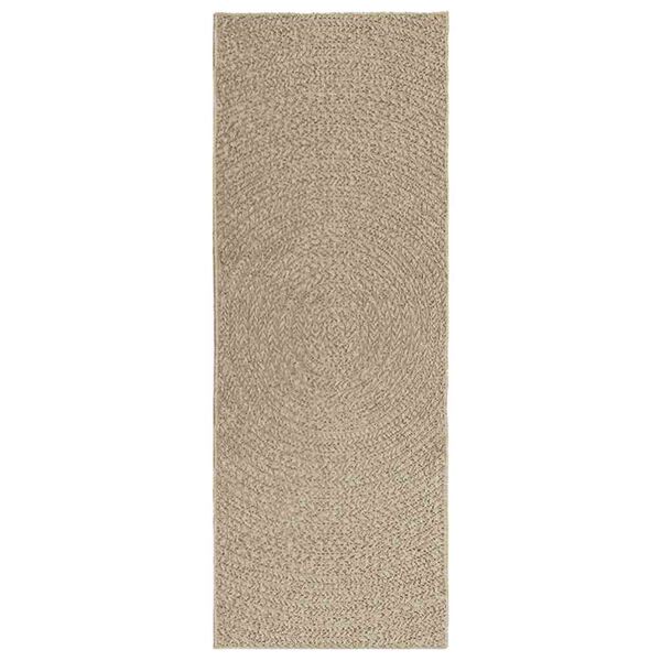 vidaXL Teppe ZIZUR beige 80x200 cm jute-utseende innend&oslash;rs og utend&oslash;rs