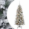 vidaXL Kunstig juletre med julekuler 150 cm 150 LED-lys Varmhvit