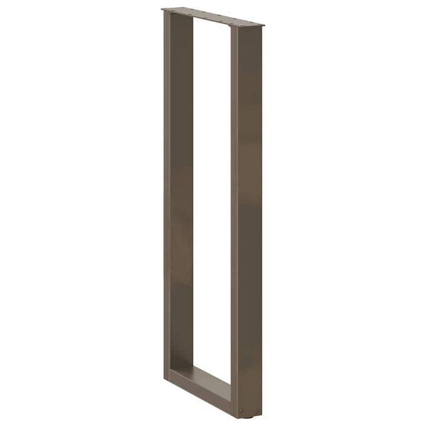 vidaXL Barbordben U-formet 2 stk naturst&aring;l 40x(110-111) cm st&aring;l