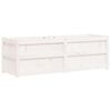 vidaXL Plantekasse hvit 150x50x50 cm heltre furu