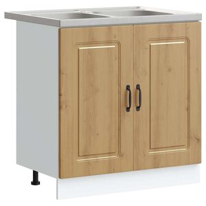 vidaXL Kj&oslash;kkenskap Kalmar Artisan Eik 80 x 46 x 81,5 cm Konstruert tre