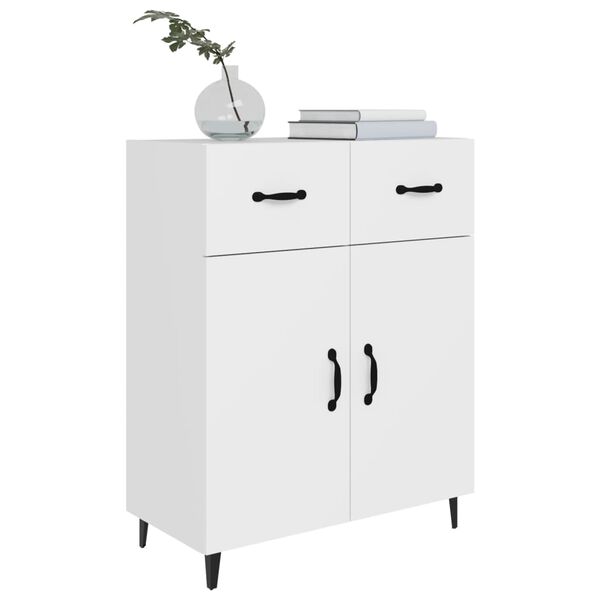 vidaXL Skjenk hvit 69,5x34x90 cm konstruert tre