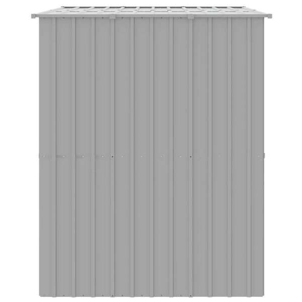 vidaXL Hundehus med tak lysegr&aring; 214x153x181 cm galvanisert st&aring;l