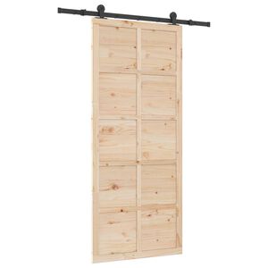 vidaXL Skyved&oslash;r 80 x 208 cm Heltre furu Naturlig