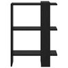vidaXL Bokhylle Svart Eik 52 x 25 x 71,5 cm Konstruert tre