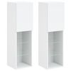 vidaXL TV-benker med LED-lys 2 stk hvit 30,5x30x102 cm