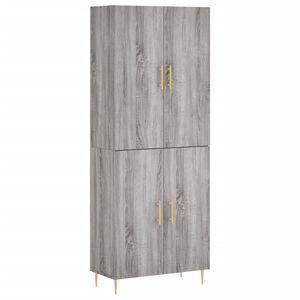 vidaXL Highboard gr&aring; sonoma 69,5x34x180 cm konstruert tre