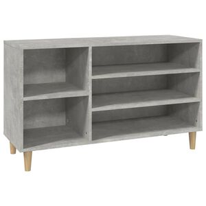 vidaXL Skoskap betonggr&aring; 102x36x60 cm konstruert tre