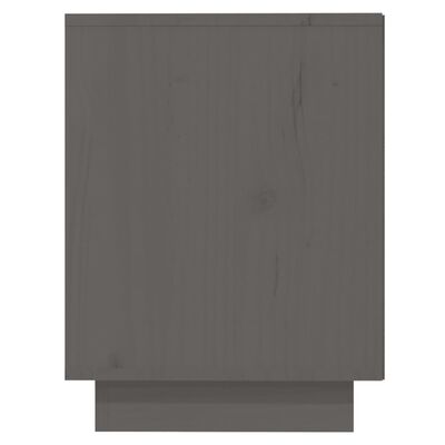 vidaXL Skohylle grå 110x34x45 cm heltre furu