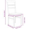 vidaXL Spisestuestol 2 pcs Naturlig Solid Gummitre