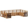 vidaXL Seksjonssofa Sett 7 pcs Naturlig Solid akasietre