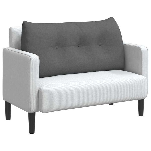 vidaXL Bakputen M&oslash;rkegr&aring; 100 x 24 x 50 cm stoff