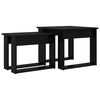 vidaXL Kaffebord Sett 2 stk. Svart Eik 50 x 52 x 42 cm Konstruert tre