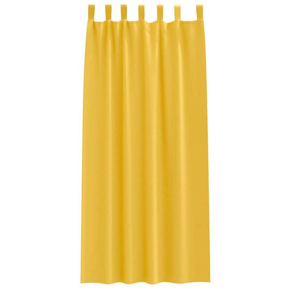 vidaXL M&oslash;rkleggende Gardiner med Ringer 2 pcs Sennepsgul 245 x 140 cm