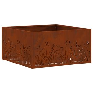 vidaXL B&aring;l Rusten 60 x 60 x 30 cm Cortenst&aring;l