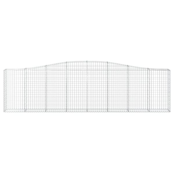 vidaXL Gabionkurv buet 400x30x100/120 cm galvanisert jern