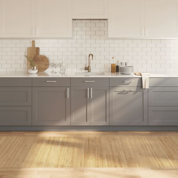 vidaXL Teppe rektangul&aelig;r lys naturell 100x500 cm bambus