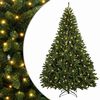 vidaXL Kunstig sammensatt juletre 270 cm 600 LED-lys Varmhvit St&aring;l