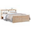 vidaXL Sengeramme med hodegavl 150x200 cm heltre furu