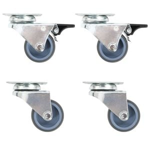 vidaXL Doble svinghjul 4 stk 50 mm