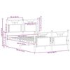 vidaXL Sengeramme uten madrass brun eik 120x190 cm konstruert tre