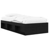 vidaXL Sengeramme med oppbevaring Svart eik 80 x 200 cm Konstruert tre