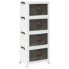 vidaXL Oppbevaringsboks stablebar med hjul 4lags 28L 48x29,5x112,5 cm