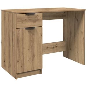 vidaXL Skrivebord artisan eik 100x50x75 cm konstruert tre
