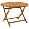 vidaXL Sammenleggbart hagebord Naturlig &Oslash;110 x 75 cm Solid akasietre