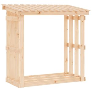 vidaXL Vedstativ 108x64,5x109 cm heltre furu