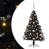 vidaXL Kunstig Forh&aring;ndsopplyst Juletre med 150 LED Svart 120 cm PVC