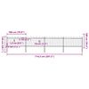 vidaXL Hagegjerde med bøyleplate stål 714,5x100 cm svart