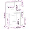 vidaXL Skrivebord med hyller hvit 100x45x140 cm konstruert tre