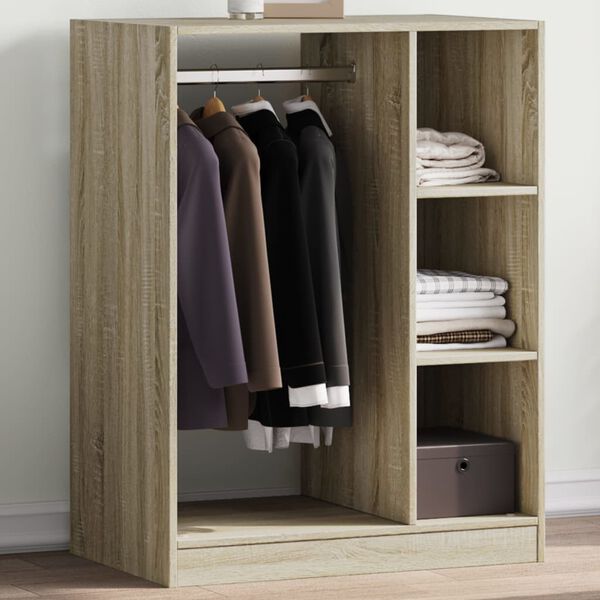 vidaXL Garderobe sonoma eik 77x48x102 cm konstruert tre